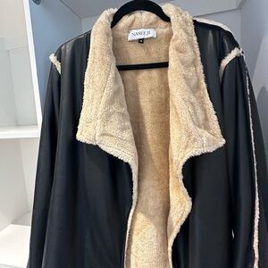 Women's Black and Cream Jacket